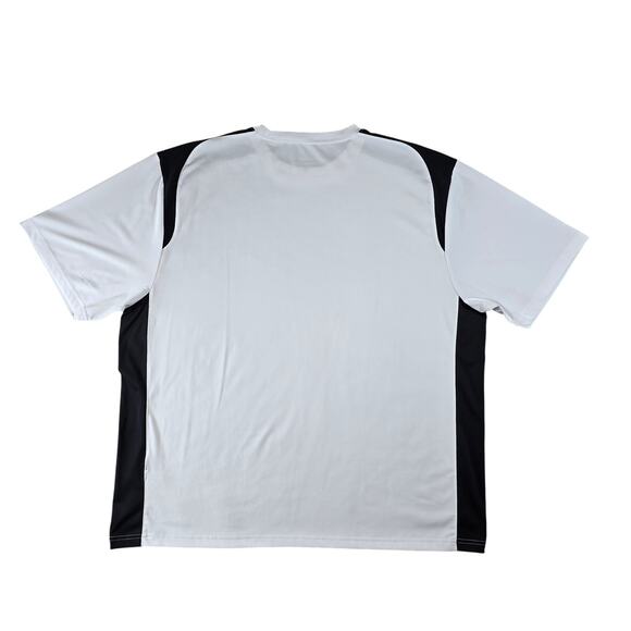 Tri-Mountain 2XL Mens Performance Tee White Black Quick Dry Athletic Gym Shirt - Picture 2 of 8
